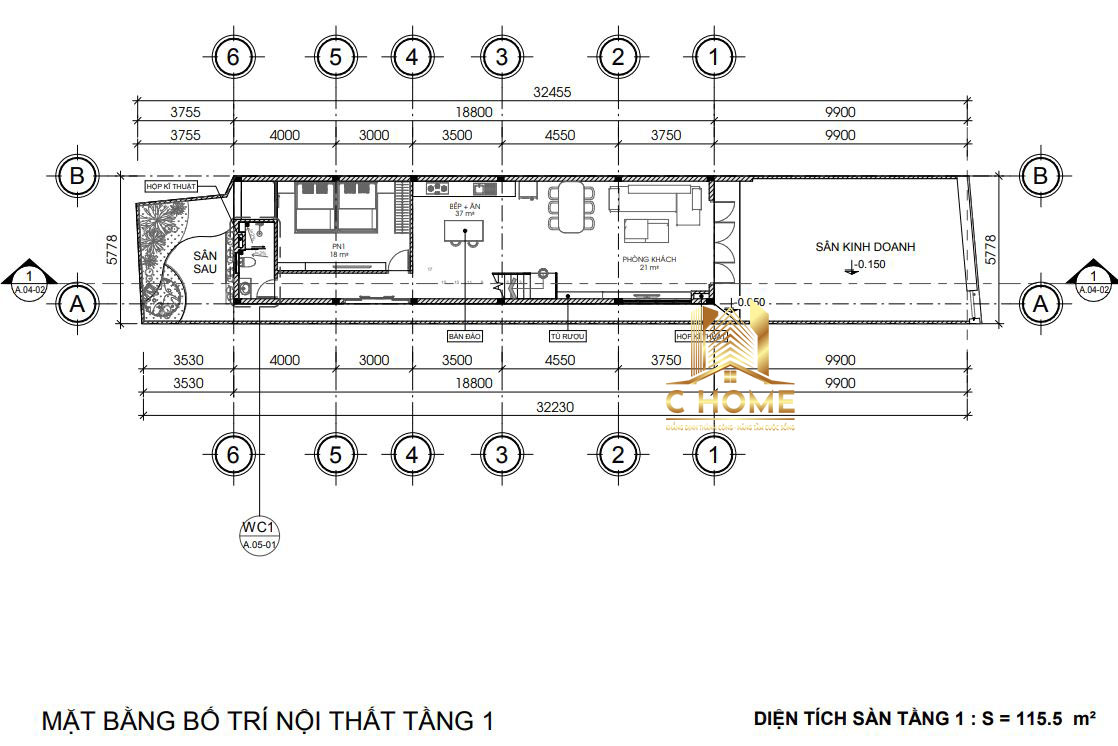 Bản vẽ thiết kế nhà 2 tầng 1 tum